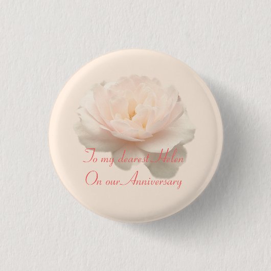 Rosa und Weiß Button (Vorderseite)