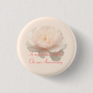 Rosa und Weiß Button