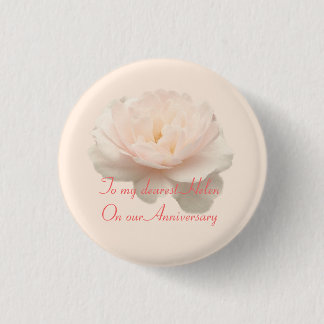 Rosa und Weiß Button
