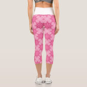 Rosa und Weiß Capri Leggings (Rückseite)