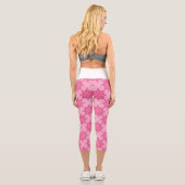 Rosa und Weiß Capri Leggings (Rückseite)