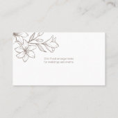 Rosa und Weiß | Chic Minimalistische Blume Visitenkarte (Rückseite)