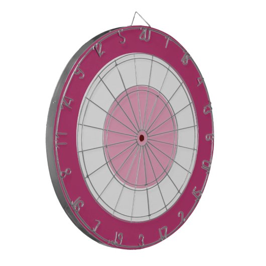Rosa und Weiß Dartscheibe (Vorderseite Links)
