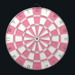 Rosa und Weiß Dartscheibe<br><div class="desc">Rosa und weiße Karton</div>