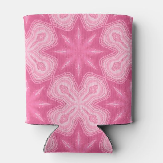 Rosa und Weiß Dosenkühler (Rückseite)