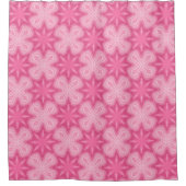 Rosa und Weiß Duschvorhang (Vorderseite)