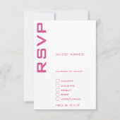 Rosa und Weiß Einladung (Vorderseite)