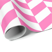 Rosa und weiß Extra große Herringbeine Geschenkpapier (Rolleneckpunkt)