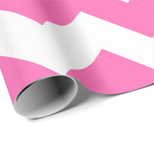 Rosa und Weiß Extra große Zickzack Schleifpapiere Geschenkpapier (Rolleneckpunkt)