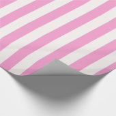 Rosa und Weiß Extra Large Stripe Muster Geschenkpapier (Ecke)