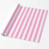 Rosa und Weiß Extra Large Stripe Muster Geschenkpapier (Ungerollt)