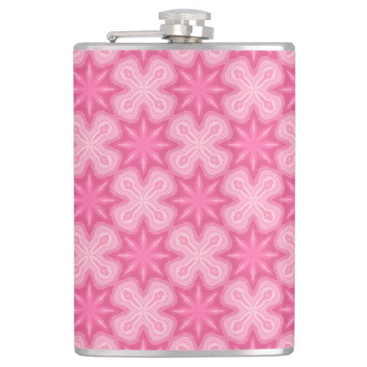 Rosa und Weiß Flachmann (Vorderseite)