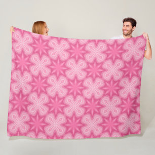 Rosa und Weiß Fleecedecke