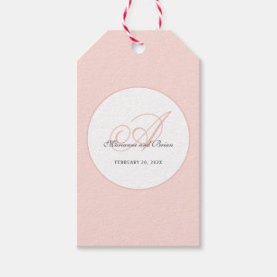 Rosa und Weiß Geschenkanhänger