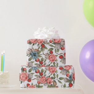 Rosa und Weiß Geschenkpapier