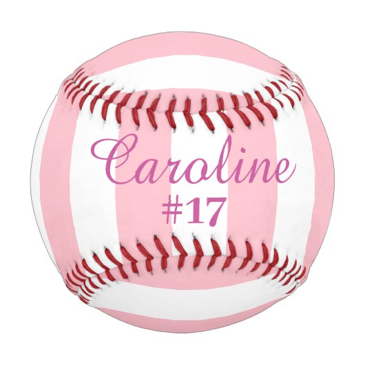 Rosa und weiß gestreift baseball (Vorderseite)