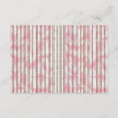 rosa und weiß gestreifter Hintergrund Begleitkarte (Rückseite)