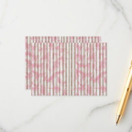 rosa und weiß gestreifter Hintergrund Begleitkarte