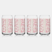 rosa und weiß gestreifter Hintergrund Dosenglas (Vorderseite)