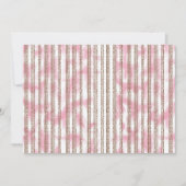 rosa und weiß gestreifter Hintergrund Einladung (Vorderseite)