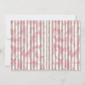 rosa und weiß gestreifter Hintergrund Einladung (Rückseite)