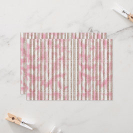 rosa und weiß gestreifter Hintergrund Einladung