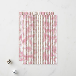 rosa und weiß gestreifter Hintergrund Feiertagskarte