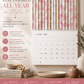 rosa und weiß gestreifter Hintergrund Kalender