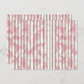 rosa und weiß gestreifter Hintergrund Postkarte (Vorne/Hinten)