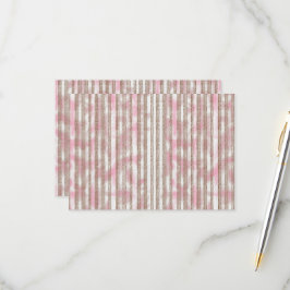 rosa und weiß gestreifter Hintergrund RSVP Karte