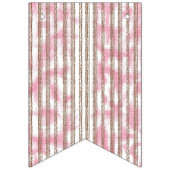 rosa und weiß gestreifter Hintergrund Wimpelkette (Dritte Fahne)