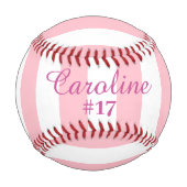 Rosa und weiß gestrichen baseball (Rückseite)