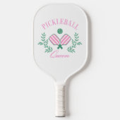 Rosa und weiß gestrichen | Pickleball Queen Pickleball Schläger (Vorderseite)