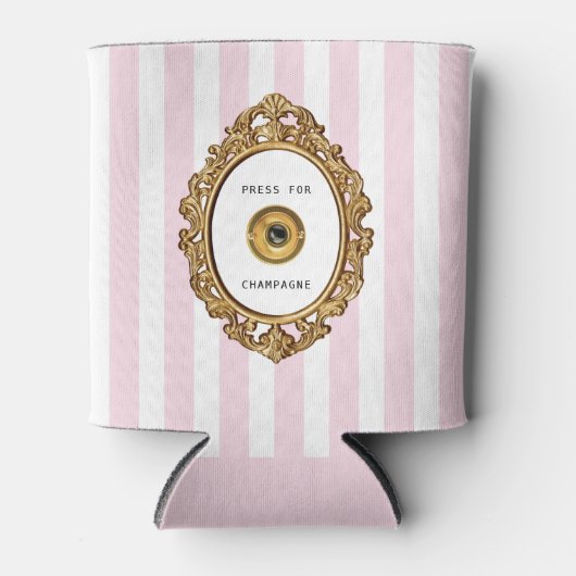 Rosa und weiß gestrichen | Presse für Champagner Dosenkühler (Vorderseite)