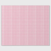 Rosa und Weiß Gingham Geschenkpapier (Flach)