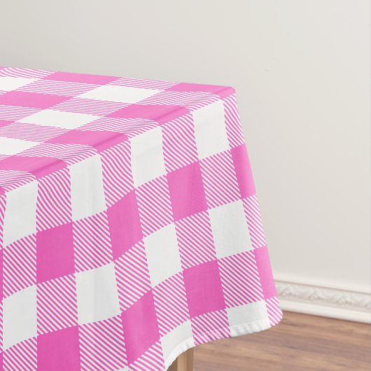 Rosa und Weiß Gingham Kariert Tischdecke (Beispiel)