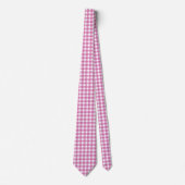 Rosa und Weiß Gingham Krawatte (Vorderseite)