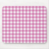 Rosa und Weiß Gingham Mousepad (Vorne)