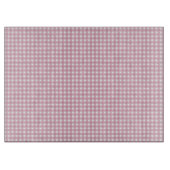 Rosa und Weiß Gingham Schneidebrett (Vorderseite)