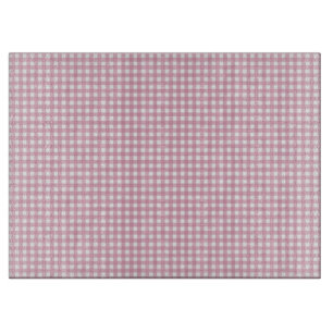 Rosa und Weiß Gingham Schneidebrett