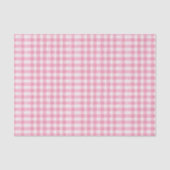 Rosa und Weiß Gingham Seidenpapier (Vorderseite)