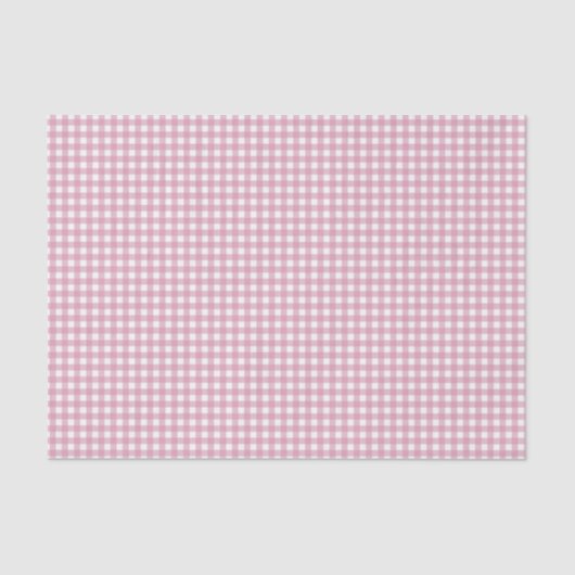 Rosa und Weiß Gingham Seidenpapier (Vorderseite)