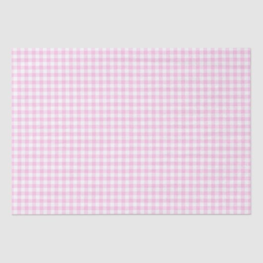 Rosa und Weiß Gingham Seidenpapier (Vorderseite)