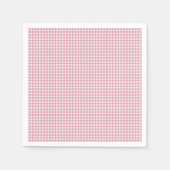 Rosa und Weiß Gingham Serviette (Vorderseite)