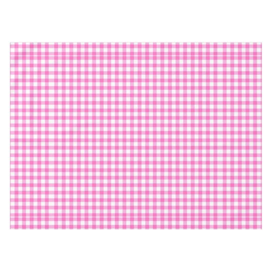 Rosa und Weiß Gingham Tischdecke (Vorderseite (Horizontal))