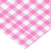 Rosa und Weiß Gingham Tischdecke (Schrägansicht)