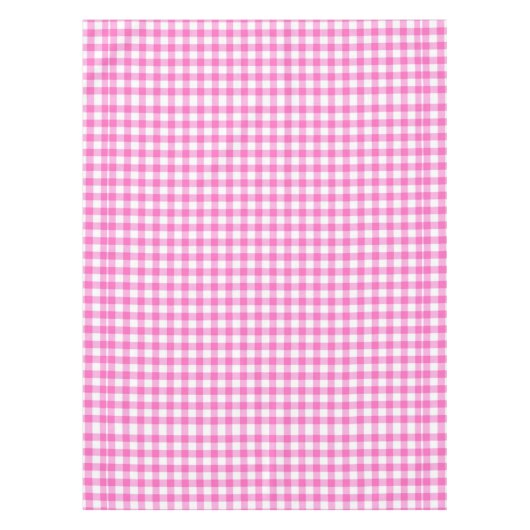 Rosa und Weiß Gingham Tischdecke (Vorderseite)