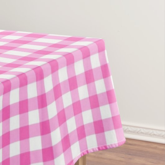 Rosa und Weiß Gingham Tischdecke (Beispiel)
