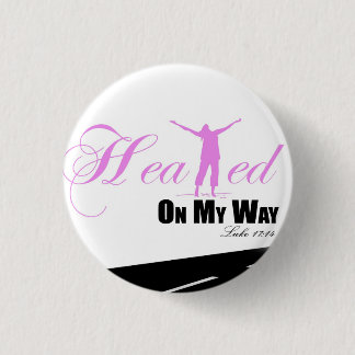 Rosa und Weiß heilten auf meinem Weisen-Knopf Button