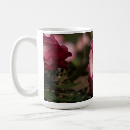 Rosa und Weiß Kaffeetasse (Links)